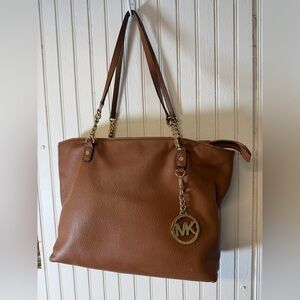 Michael Kors Tan Leather Shoulder Bag